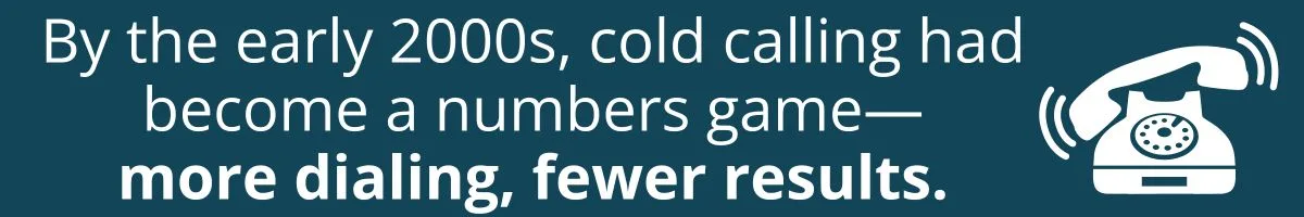By the early 2000s, cold calling had become a numbers game—more dialing, fewer results.