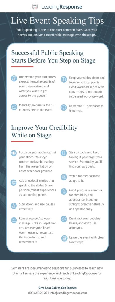 Public Speaking Tips - Live Event