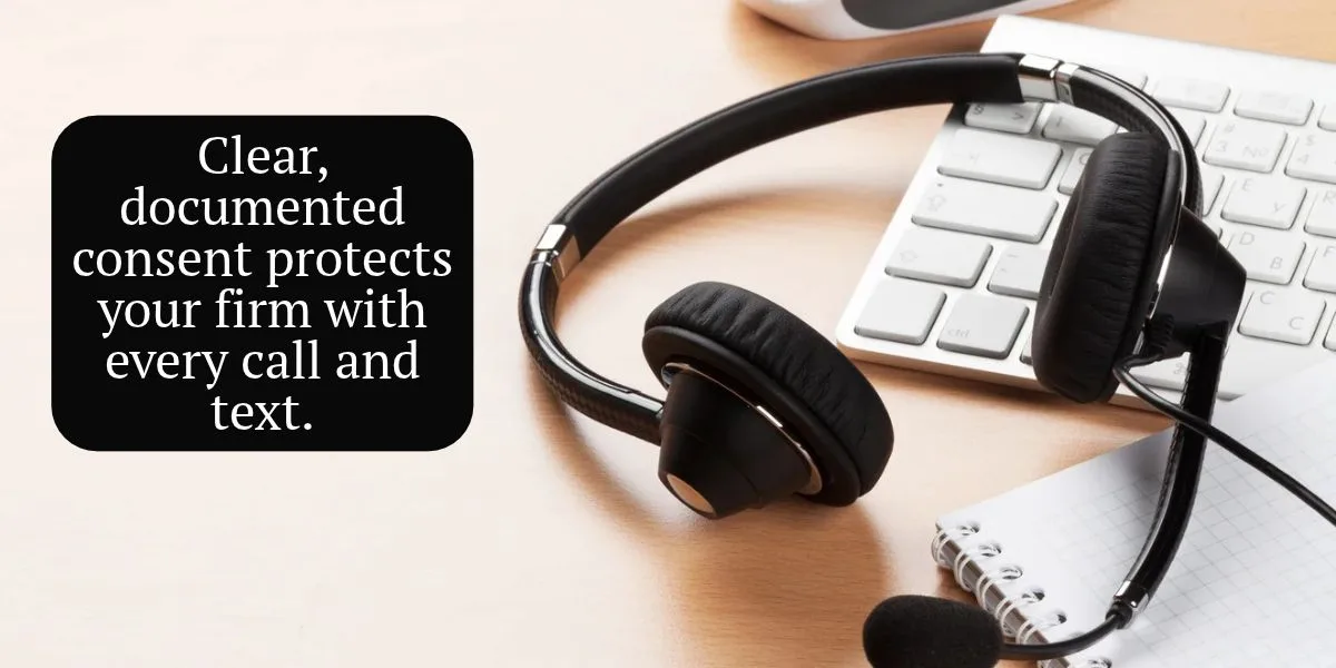 Clear, documented consent protects your firm with every call and text.