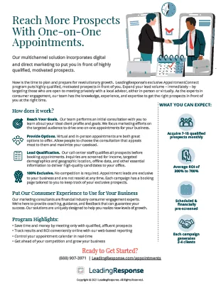 Reach More Prospects With One-on-One Appointments