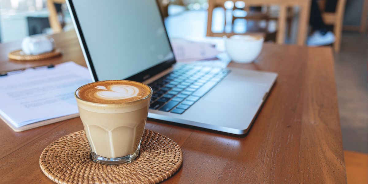 Coffee and laptop